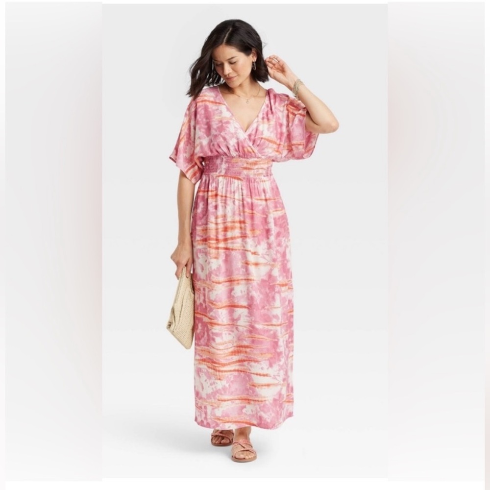 Knox Rose Tie-Dye Maxi-Dress, Size M